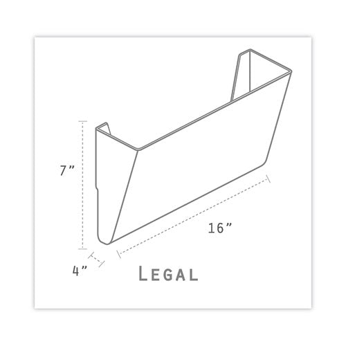 Wall File, Legal Size, 16" X 4" X 7", Clear