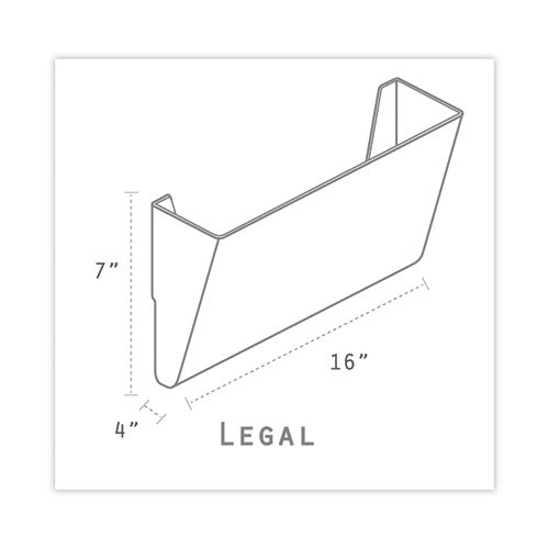 Wall File, Legal Size, 16" X 4" X 7", Smoke