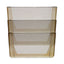 Wall File, 3 Sections, Legal Size, 16" X 4" X 14", Smoke, 3/set