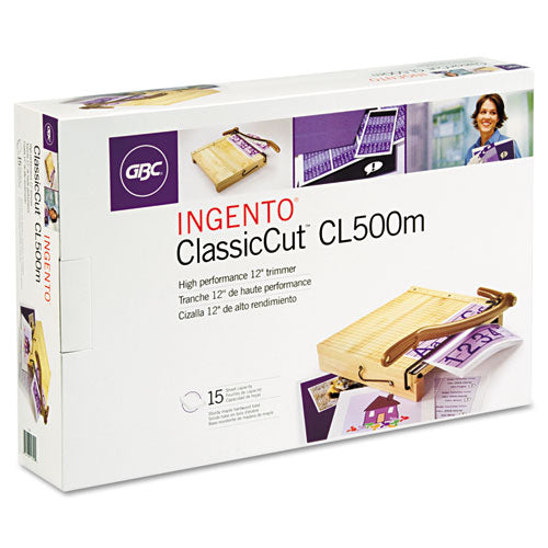 Classiccut Ingento Solid Maple Paper Trimmer, 15 Sheets, 15" Cut Length, 15 X 15