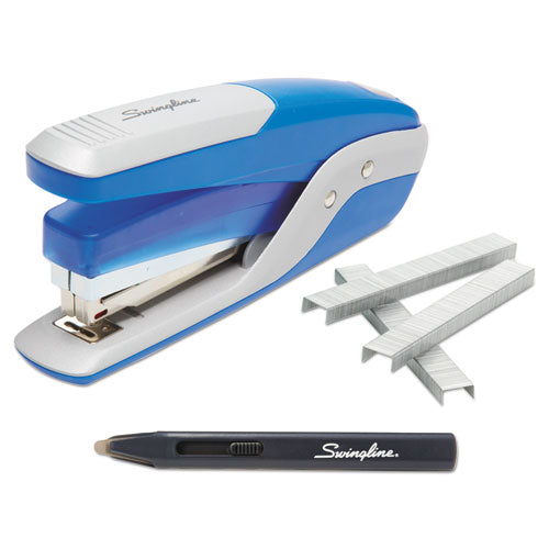 Quick Touch Stapler Value Pack, 28-sheet Capacity, Red/silver