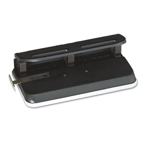 24-sheet Easy Touch Two- To Seven-hole Precision-pin Punch, 9/32" Holes, Black