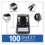 100-sheet High Capacity Two-hole Punch, Fixed Centers, 9/32" Holes, Black/gray