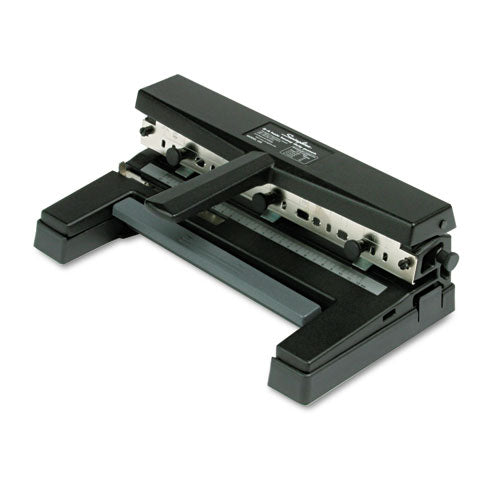 40-sheet Heavy-duty Two- To Seven-hole Adjustable Heavy-duty Paper Punch, 9/32" Holes, Black