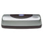 15-sheet Electric/battery Portable Desktop Punch, Three-holes, 9/32" Holes, Silver/black