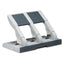 75-sheet Heavy-duty High-capacity Three-hole Adjustable Punch, 9/32" Holes, Putty/gray