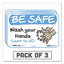 Besafe Messaging Education Wall Signs, 9 X 6,  "temperature Check Zone", 3/pack