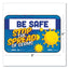 Besafe Messaging Education Wall Signs, 9 X 6,  "be Safe, Stop The Spread Of Germs", 3/pack