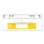 File Pocket Handles, 9.63 X 2, Yellow/white, 4/sheet, 12 Sheets/pack