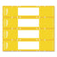 File Pocket Handles, 9.63 X 2, Yellow/white, 4/sheet, 12 Sheets/pack