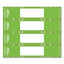 File Pocket Handles, 9.63 X 2, Green/white,  4/sheet, 12 Sheets/pack