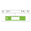 File Pocket Handles, 9.63 X 2, Green/white,  4/sheet, 12 Sheets/pack