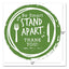 Besafe Messaging Floor Decals, Be Smart Stand Apart; Knife/fork; Thank You, 12" Dia., Green/white, 60/carton