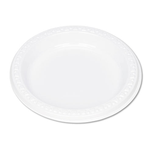 Plastic Dinnerware, Plates, 6" Dia, White, 125/pack