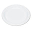 Plastic Dinnerware, Plates, 9" Dia, White, 500/carton