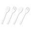 Table Set Plastic Serving Forks And Spoons, White, 24 Forks, 24 Spoons Per Pack