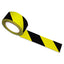 Hazard Marking Aisle Tape, 2" X 108 Ft, Black/yellow