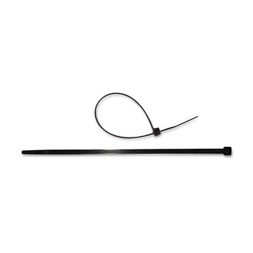 Nylon Cable Ties, 4 X 0.06, 18 Lb, Black, 1,000/pack