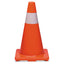 Traffic Cone, 14 X 14 X 28, Orange/silver