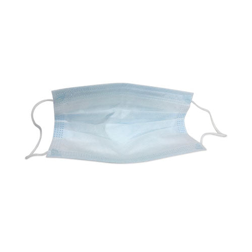 Three-ply General Use Face Mask, Blue/white, 2,500/carton