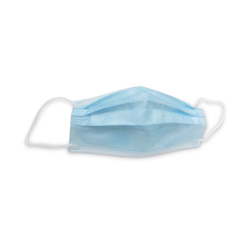 Three-ply General Use Face Mask, Blue/white, 2,500/carton