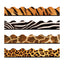 Terrific Trimmers Print Board Trim, 2.25" X 156 Ft, Animal Prints, Assorted Colors/designs