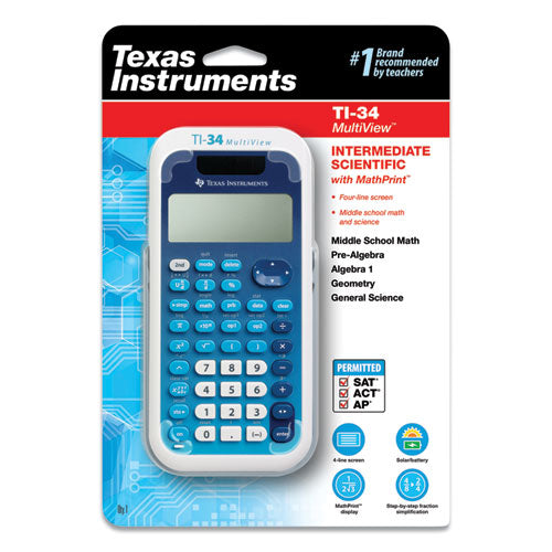 Ti-34 Multiview Scientific Calculator, 16-digit Lcd