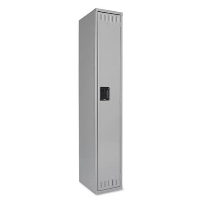 Single-tier Locker With Legs, One Locker With Hat Shelf And Coat Rod, 12w X 18d X 78h, Medium Gray