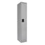 Single-tier Locker With Legs, Three Lockers With Hat Shelves And Coat Rods, 36w X 18d X 78h, Medium Gray