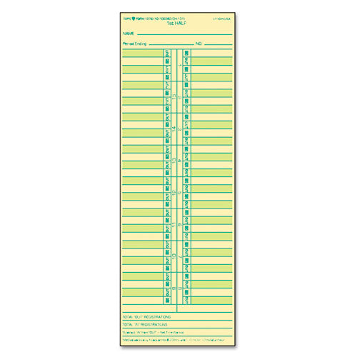 Time Clock Cards, Replacement For Atr206/c3000/m-154, One Side, 3.38 X 8.25, 500/box