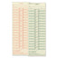 Time Clock Cards, Replacement For 10-100382/1950-9631, Two Sides, 3.5 X 10.5, 500/box