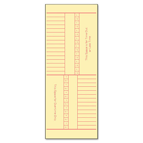 Time Clock Cards, Replacement For 10-100382/1950-9631, Two Sides, 3.5 X 10.5, 500/box