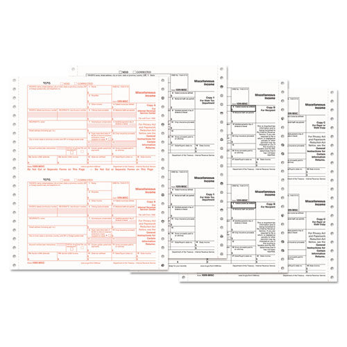 1099-div Tax Forms For Inkjet/laser Printers, Fiscal Year: 2022, Five-part Carbonless, 8 X 5.5, 2 Forms/sheet, 24 Forms Total