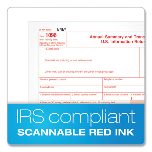 1099-div Tax Forms For Inkjet/laser Printers, Fiscal Year: 2022, Five-part Carbonless, 8 X 5.5, 2 Forms/sheet, 24 Forms Total