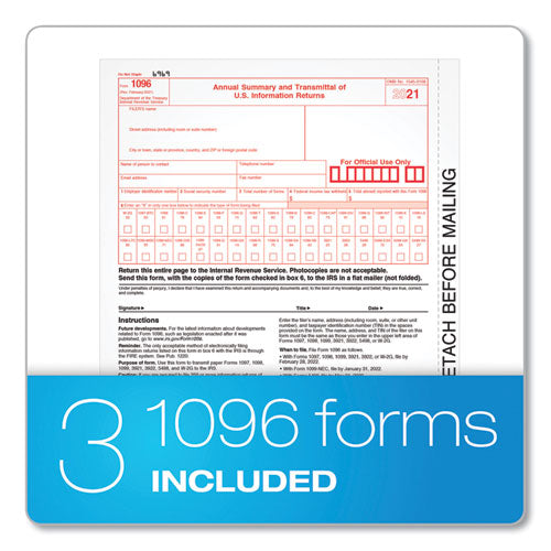 1099-int Tax Forms For Inkjet/laser Printers, Five-part Carbonless, 8 X 5.5, 2 Forms/sheet, 24 Forms Total