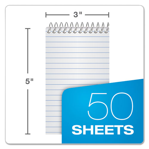 Memo Pads, Narrow Rule, Randomly Assorted Cover Colors, 50 White 3 X 5 Sheets