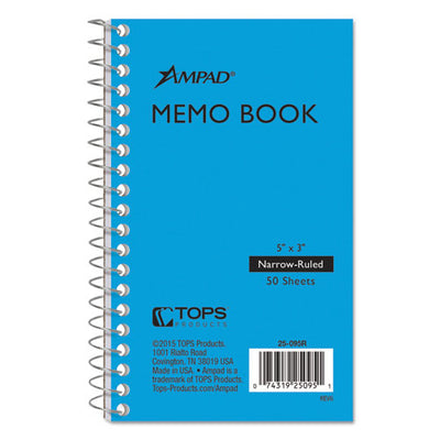 Memo Books, Narrow Rule, Randomly Assorted Covers, 5 X 3, 50 Sheets