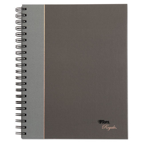 Royale Wirebound Business Notebooks, 1 Subject, Medium/college Rule, Black/gray Cover, 8.25 X 5.88, 96 Sheets