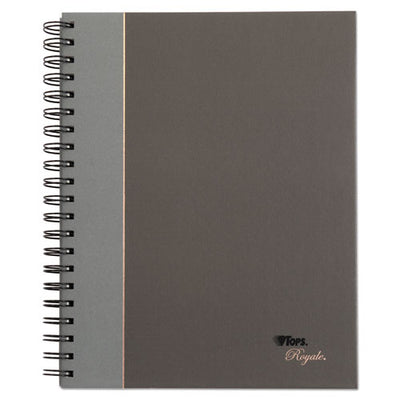 Royale Wirebound Business Notebooks, 1 Subject, Medium/college Rule, Black/gray Cover, 8.25 X 5.88, 96 Sheets