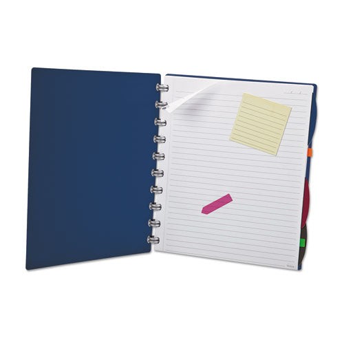 Versa Crossover Notebook, 3 Subject, Wide/legal Rule, Navy Cover, 11 X 8.5, 60 Sheets