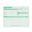Employee's Record File Folder, Straight Tabs, Letter Size, Index Stock, Green, 20/pack