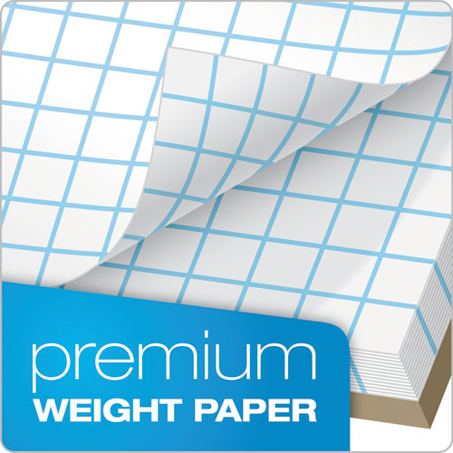 Quadrille Pads, Quadrille Rule (8 Sq/in), 50 White 8.5 X 11 Sheets