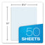 Quadrille Pads, Quadrille Rule (8 Sq/in), 50 White 8.5 X 11 Sheets
