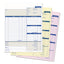 Job Invoice, Snap-off Triplicate Form, Three-part Carbonless, 8.5 X 11.63, 50 Forms Total