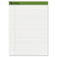 Earthwise By Ampad Recycled Writing Pad, Wide/legal Rule, Politex Sand Headband, 40 White 8.5 X 11.75 Sheets, 4/pack