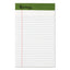 Earthwise By Ampad Recycled Writing Pad, Wide/legal Rule, Politex Sand Headband, 40 White 8.5 X 11.75 Sheets, 4/pack