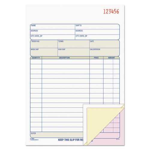 Sales Order Book, Two-part Carbonless, 7.94 X 5.56, 50 Forms Total