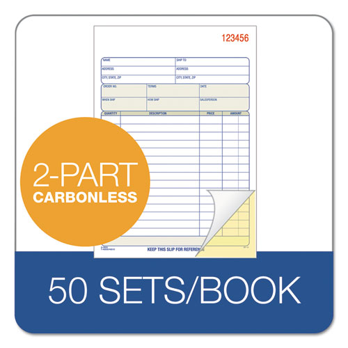 Sales Order Book, Two-part Carbonless, 7.94 X 5.56, 50 Forms Total
