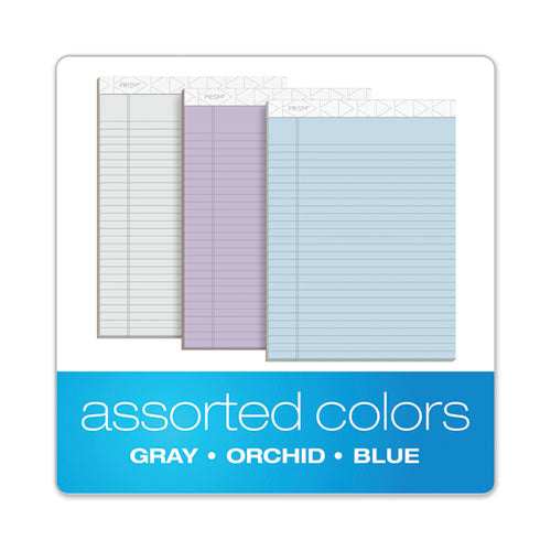 Prism + Colored Writing Pads, Wide/legal Rule, 50 Assorted Pastel-color 8.5 X 11.75 Sheets, 6/pack