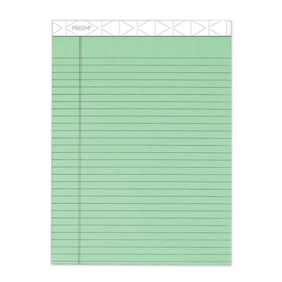 Prism + Colored Writing Pads, Wide/legal Rule, 50 Pastel Green 8.5 X 11.75 Sheets, 12/pack